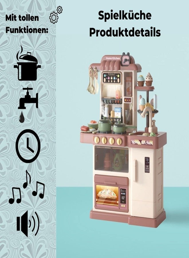 CIRBOX Kids Pretend Play Kitchen Set, Toys with Realistic Sound & Light, Cooking Stove, Sink, Play Food and Accessories, Pretend CIRBOX Playset Gifts for Toddlers Girls Boys. (Modern Kitchen Set) - Image 3